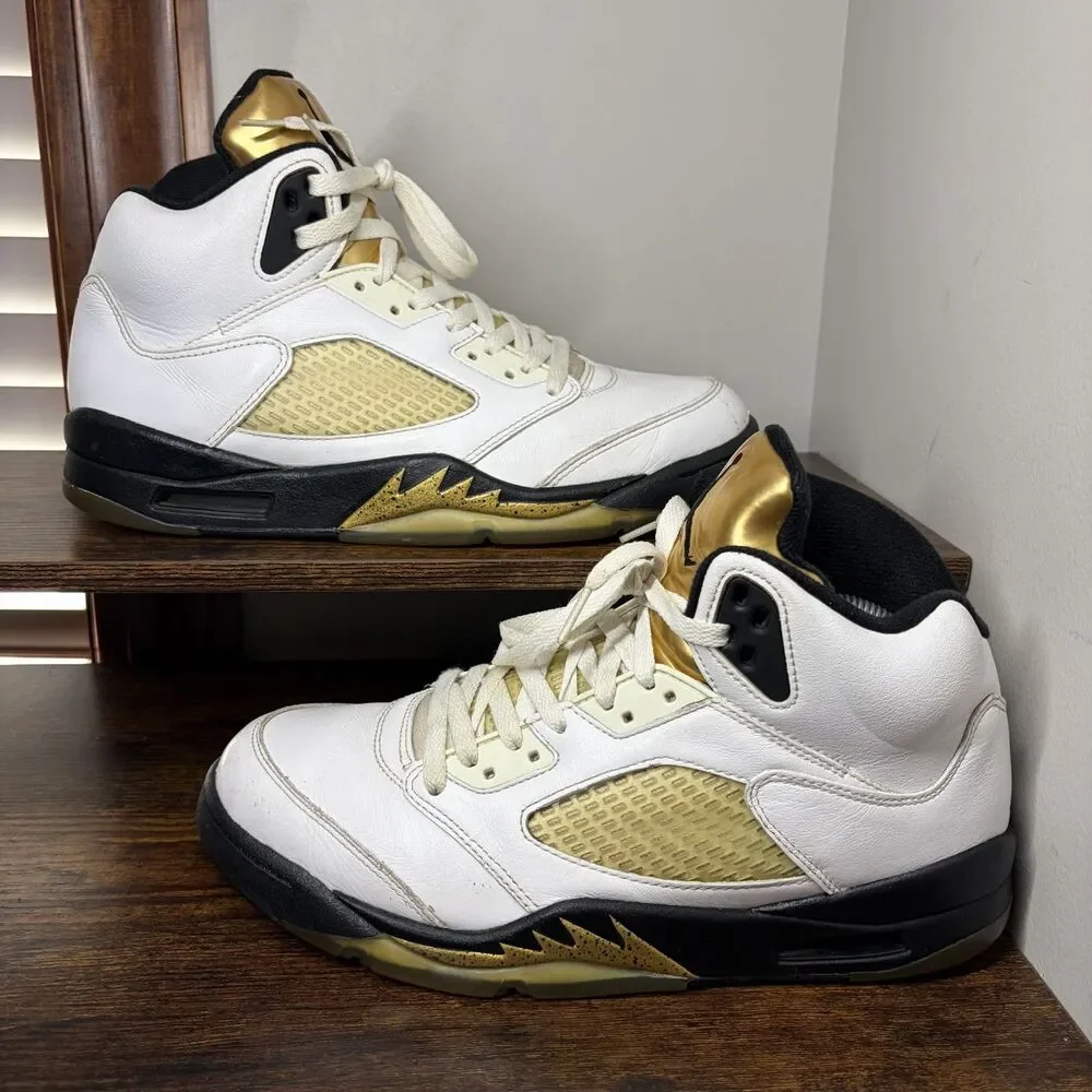 Size 9.5 - Men's Air Jordan 5 Retro Olympic Gold Medal 2016 136027-133